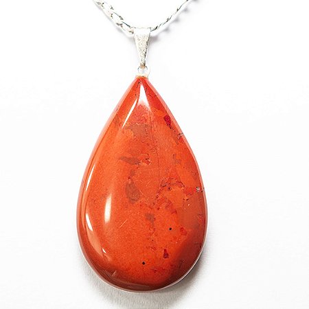 10 Pingente Gota Jaspe Vermelho Natural Montagem Pino Prateado Atacado