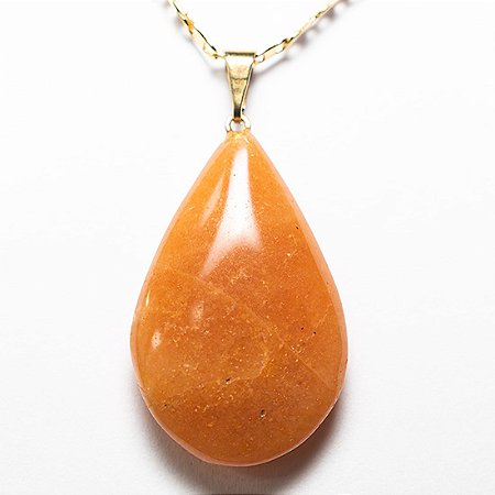 05 Pingente Gota Quartzo Tangerina Pedra Natural Montagem Dourado Atacado