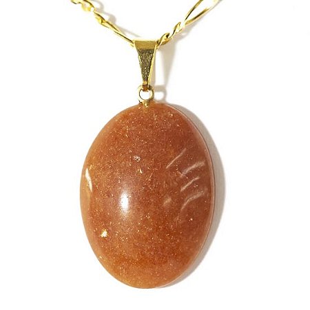 05 Pingente Cabochão Quartzo Tangerina Pedra Natural Pino Dourado Atacado