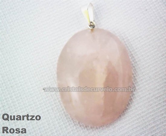 10 Pingente Cabochão Quartzo Rosa Pedra Natural Castoação Pino Banho Prata