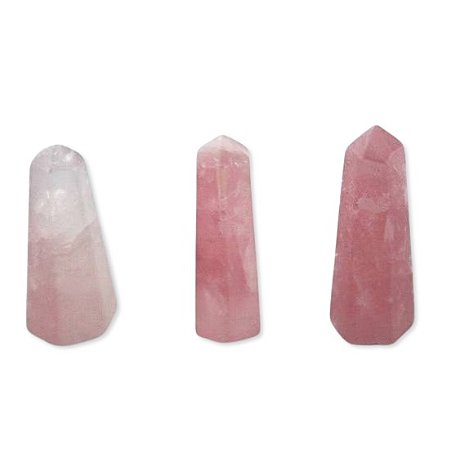 01 Mini Pontinha Quartzo Rosa Pedra Extra Natural 25 a 45m