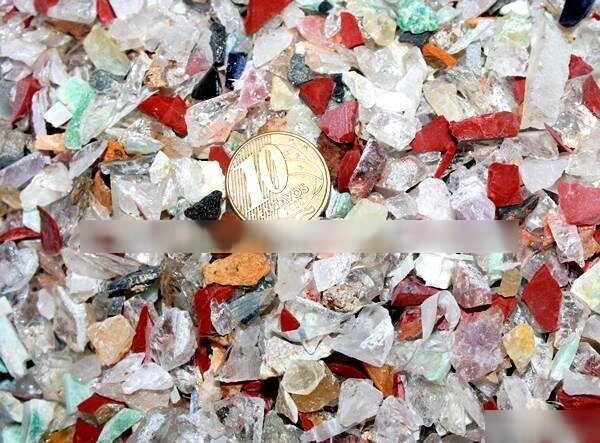 100 g Cascalho Bruto Misto Sortido PP 5 a 10 mm para Orgonite