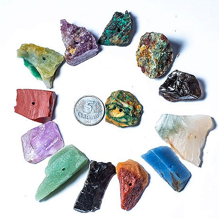 10 Cascalho Pedra Bruta Misto Natural Garimpo Furo Central
