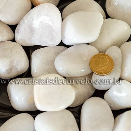 1kg Quartzo Leitoso Rolado Pedra Natural G 30 a 45mm Tipo A