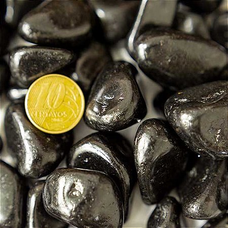 1kg Quartzo Preto Rolado Pedra Natural G 30 a 45mm Tipo A