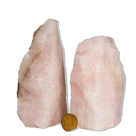 02 Cristal Rosa Pedra Pé Serrado 300 a 400g 8 a 13cm Tipo B