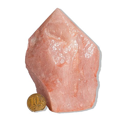 02 Cristal Rosa Pé e Bico Serrado 300 a 400g Aprx 8cm Tipo B