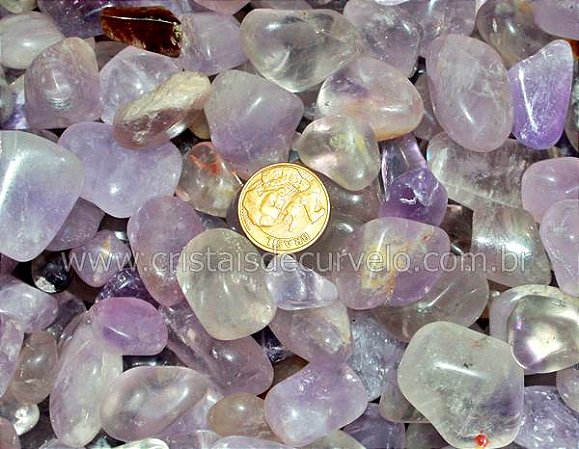 1kg Ametista Rolado Pedra Natural M 20 a 35 mm Classe C