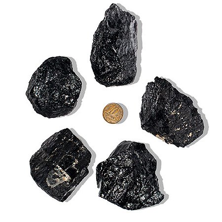 05 Turmalina Preta Pedra Natural 150 a 200g Média 7cm Tipo B Atacado
