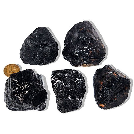 10 Turmalina Preta Pedra Natural 100 a 150g Média 6cm Tipo B Atacado