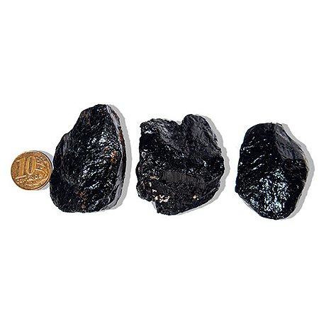 03 Turmalina Preta Pedra Natural 70 a 80g Média 6cm Tipo B Atacado