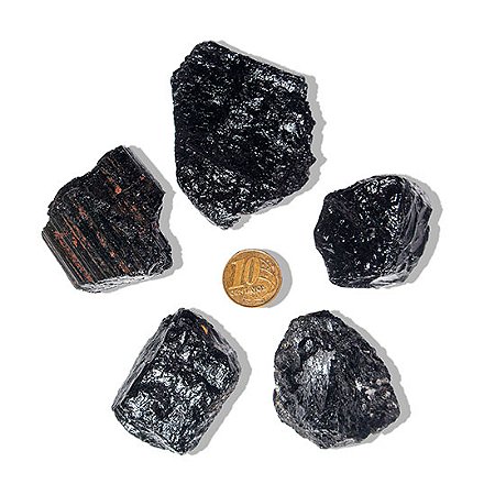 05 Turmalina Preta Pedra Natural 60 a 70g Média 5cm Tipo B Atacado