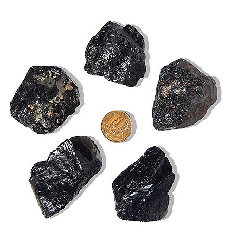 05 Turmalina Preta Pedra Natural 50 a 60g Média 4cm Tipo B Atacado