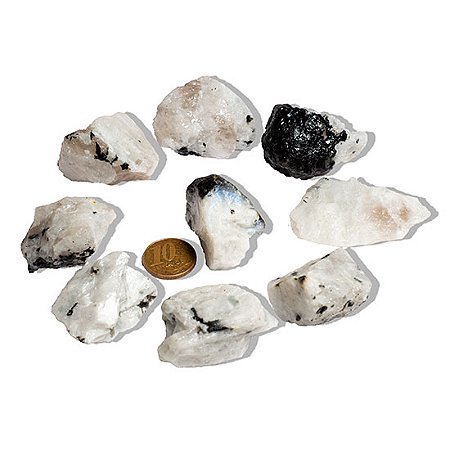 05 Pedra da Lua Verdadeira e Natural Bruto 30 a 40g Classe B