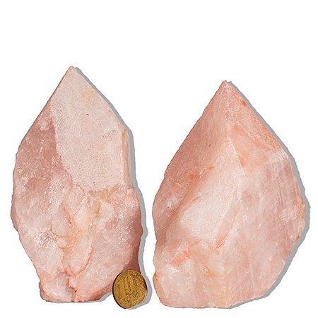 03 Cristal Rosa Pé e Bico Serrado 500 a 600g Aprx12cm Tipo B