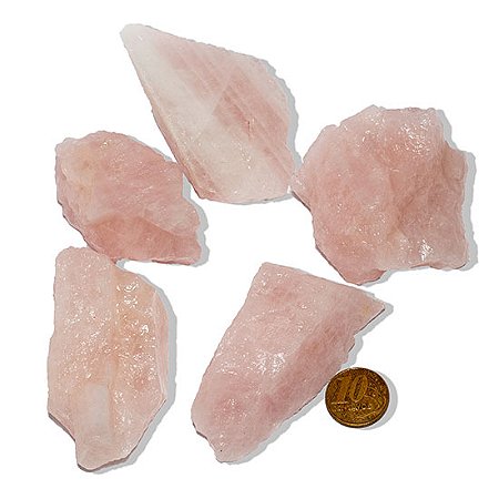 05 Cristal Rosa Pedra Bruto 50 a 100g Média 5 a 10cm Tipo B