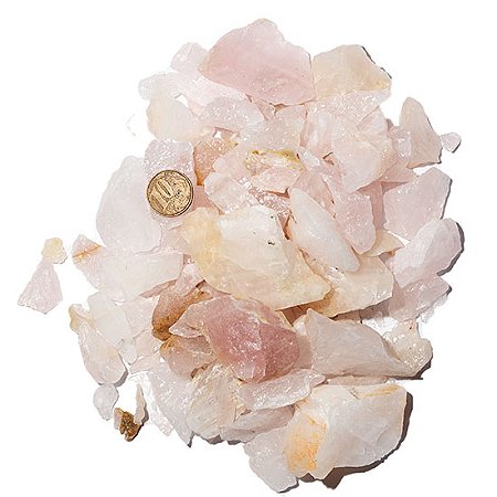01 Kg Cascalho Bruto Quartzo Rosa Natural 10 a 80mm Tipo B