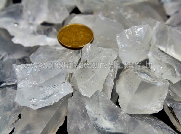 01 Kg Cascalho Bruto Cristal Opalado 15 a 40mm Tipo B
