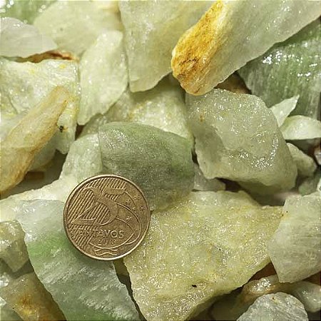 01 Kg Cascalho Bruto Ônix Verde Natural 10 a 70mm Tipo B