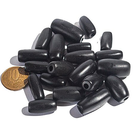 10 Barril Furado Longitudinal Pedra Basalto 20mm Tipo B