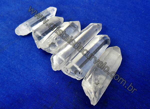 Fio 20 Ponta de Cristal LEMURIA Furado Vazado para colar