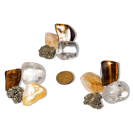 100 Kit 4 Pedras Naturais da Prosperidade Aprox 10 a 20 mm