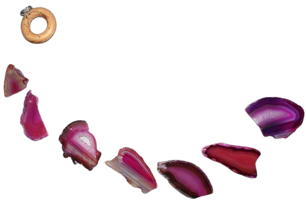 05 Mensageiro dos Ventos Chapas de Ágata Rosa Paz e Calma