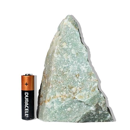 03 Quartzo Verde Pedra Pé Serrado 300 a 400g Apx 11cm Tipo B