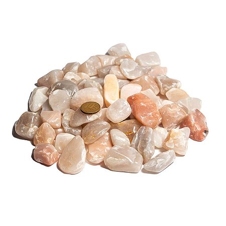 1Kg Quartzo Goiaba Rolado Pedra Natural M 20 a 35mm Classe C