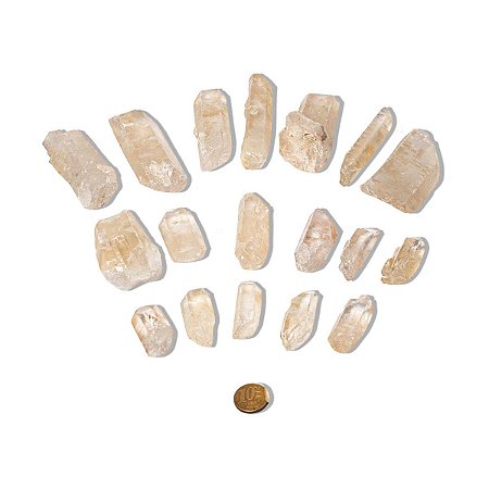 1kg Ponta Quartzo Citrinado Cristal Bruto Tom Amarelo