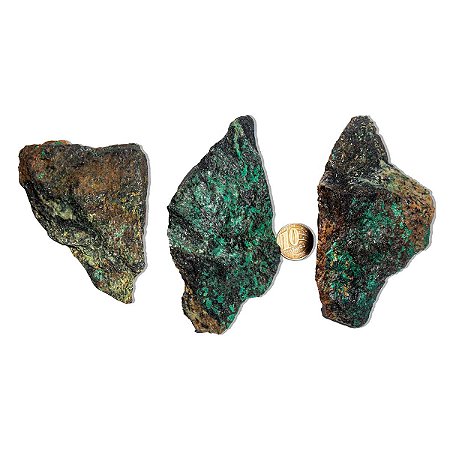 10 Malaquita Pedra Bruto Natural 200 a 250g 10 a 13cm Tipo B