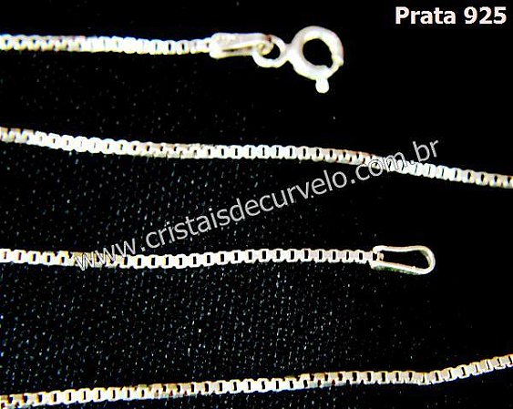 10  Cordão ou Correntinha Veneziana PRATA 925 tamanho 40cm