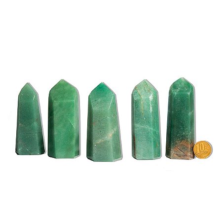 01 kg Pontas Quartzo Verde 80 a 200g Tipo B Gerador Atacado