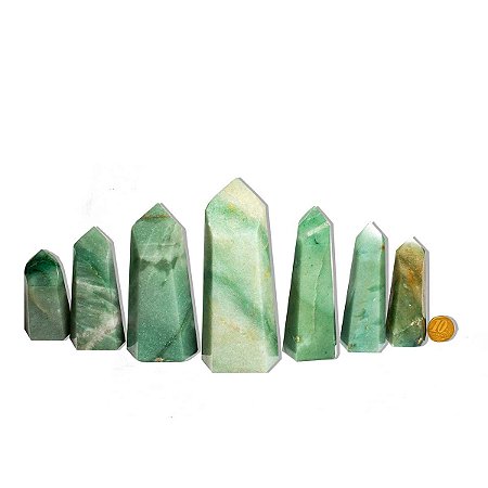 01 kg Pontas Quartzo Verde Natural Classe C Gerador Atacado