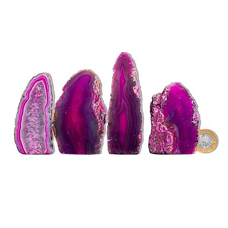 01 Kg Geodo de Ágata Rosa Tamanho 7 a 12cm Classe B