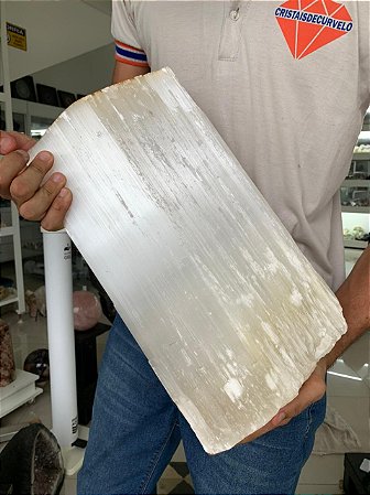 Selenita Bastao GIGANTE Pedra Bruto Canudo Natural ATACADO