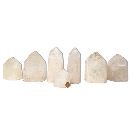 01 Kg Ponta Cristal Lapidado Natural 600g a 1,2Kg Classe C Atacado (Compra Mínima 5 kg)