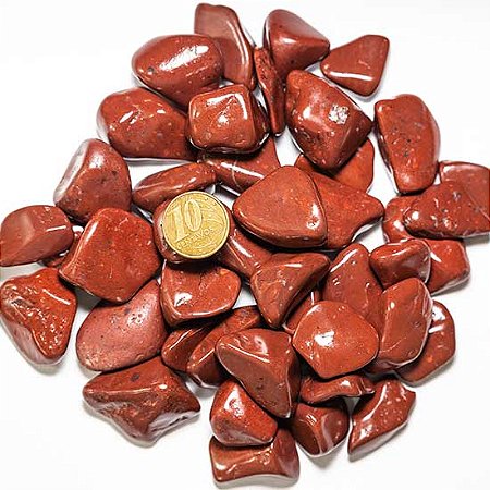 5kg Jaspe Vermelho Rolado Pedra Natural M 20 a 35mm Tipo B