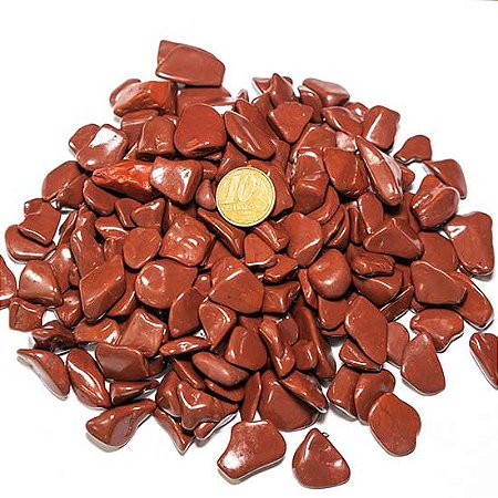 5kg Jaspe Vermelho Rolado Pedra Natural P 10 a 20mm Tipo B
