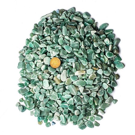 1 kg Quartzo Verde Rolado Pedra Natural PP Aprox. 5 a 10mm