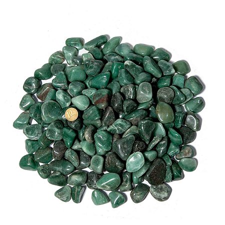 05 Kg Quartzo Verde Rolado Pedra Natural M 20 a 35mm Tipo B