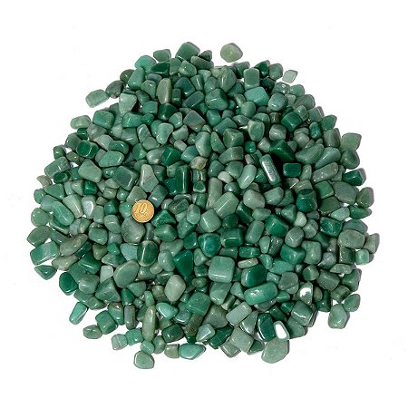 05 Kg Quartzo Verde Rolado Pedra Natural P 10 a 20mm Tipo B