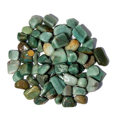 1 kg Quartzo Verde Rolado Pedra Natural G 30 a 45mm Tipo C