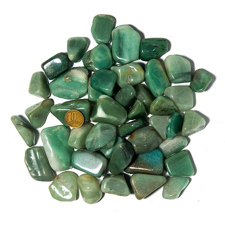 1 kg Quartzo Verde Rolado Pedra Natural M 20 a 35mm Tipo C