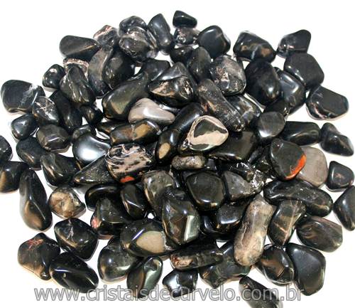 1 kg Ônix Preto Rolado Pedra Natural PP Aprox. 3 a 8mm