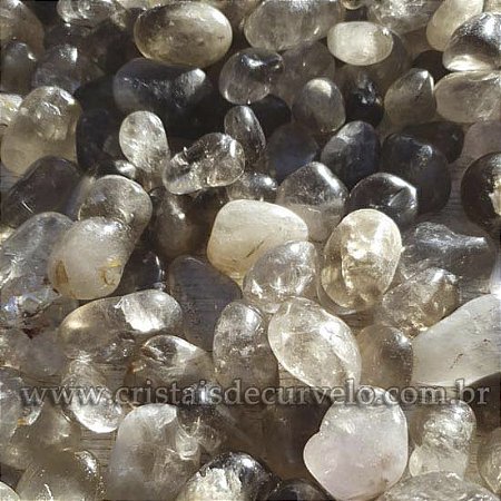 1kg Quartzo Fumê Rolado Pedra Natural G 30 a 45mm Tipo B