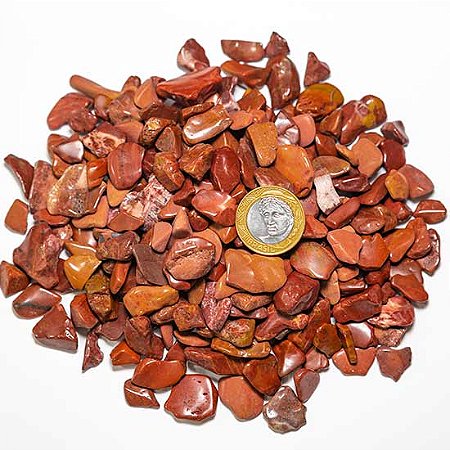 1kg Jaspe Africano Rolado Pedra Natural PP Aprox. 5 a 10mm