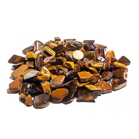 5kg Olho de Tigre Rolado Pedra Natural M 20 a 30mm Tipo B