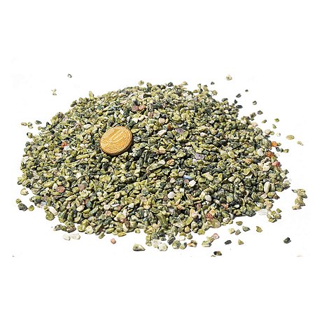 01 Kg Serpentinita Rolado Pedra Natural Areia 3 a 8mm Tipo B