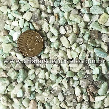 1Kg Amazonita Verde Rolado Pedra Natural PP Aprox. 5 a 10mm
